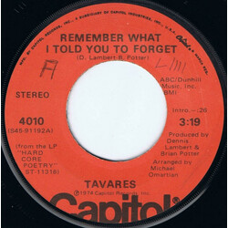 Tavares Remember What I Told You To Forget / My Ship USED VINYL 7INCH 45 RPM