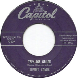 Tommy Sands Teen-Age Crush USED VINYL 7INCH 45 RPM