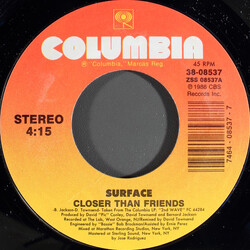 Surface Closer Than Friends USED VINYL 7INCH 45 RPM