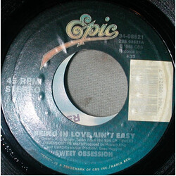 Sweet Obsession Being In Love Ain't Easy / Somebody Is Tapping USED VINYL 7INCH 45 RPM