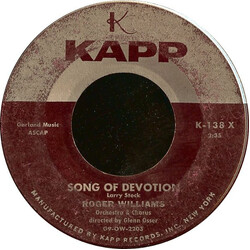 Roger Williams (2) Beyond The Sea (La Mer) USED VINYL 7INCH 45 RPM