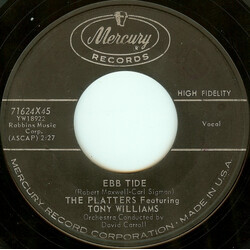 The Platters / Tony Williams (2) Ebb Tide / (I'll Be With You In) Apple Blossom Time USED VINYL 45 RPM 7INCH