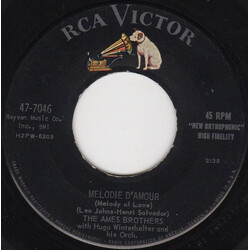 The Ames Brothers / Hugo Winterhalter Orchestra Melodie D'Amour USED VINYL 7INCH 45 RPM