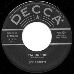 Joe Barrett (2) I'm Sincere USED VINYL 7INCH 45 RPM