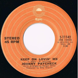 Johnny Paycheck / The Lovemakers (5) Keep On Lovin' Me / Ballad Of Thunder Road USED VINYL 7INCH 45 RPM