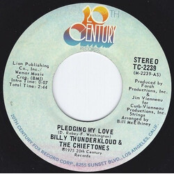 Billy Thunderkloud And The Chieftones Pledging My Love USED VINYL 7INCH 45 RPM