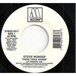 Stevie Wonder These Three Words USED VINYL 7INCH 45 RPM