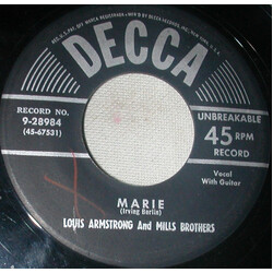 Louis Armstrong / The Mills Brothers Marie USED VINYL 7INCH 45 RPM