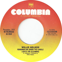 Willie Nelson Blue Eyes Crying In The Rain / Remember Me (When The Candle Lights Are Gleaming) USED VINYL 7INCH 45 RPM
