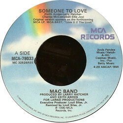 Mac Band Featuring The McCampbell Brothers Someone To Love USED VINYL 7INCH 45 RPM