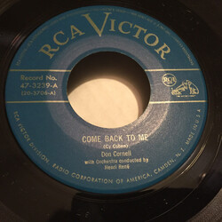 Don Cornell Come Back To Me USED VINYL 7INCH 45 RPM