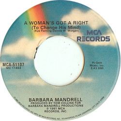 Barbara Mandrell I Was Country When Country Wasn't Cool USED VINYL 7INCH 45 RPM