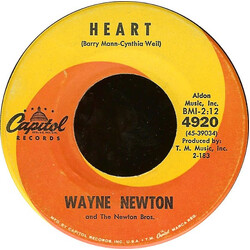 Wayne Newton / The Newton Brothers Heart USED VINYL 7INCH 45 RPM