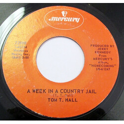 Tom T. Hall A Week In A Country Jail USED VINYL 7INCH 45 RPM SINGLE STYRENE