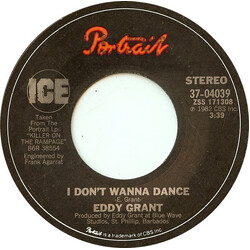 Eddy Grant I Don't Wanna Dance USED VINYL 7INCH