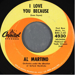 Al Martino I Love You Because USED VINYL 7INCH 45 RPM