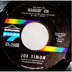 Joe Simon (You Keep Me) Hangin' On USED VINYL 7INCH 45 RPM