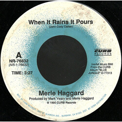 Merle Haggard When It Rains It Pours USED VINYL 7INCH 45 RPM SINGLE