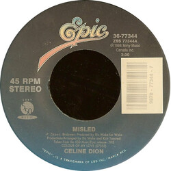 Céline Dion Misled USED VINYL 7INCH 45 RPM