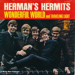 Herman's Hermits Wonderful World / Traveling Light USED VINYL 7INCH 45 RPM