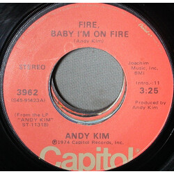 Andy Kim Fire Baby, I'm On Fire USED VINYL 7INCH 45 RPM STEREO