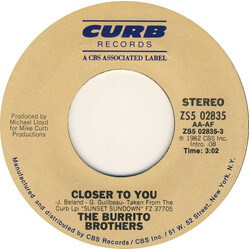 Burrito Brothers Coast To Coast / Closer To You USED VINYL 7INCH 45 RPM