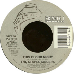 The Staple Singers This Is Our Night USED VINYL 7INCH 45 RPM