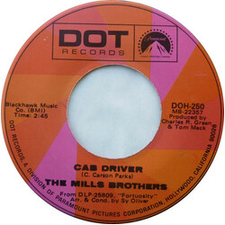 The Mills Brothers Cab Driver / My Shy Violet USED VINYL 7INCH 45 RPM