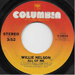 Willie Nelson All Of Me / Unchained Melody USED VINYL 7INCH 45 RPM