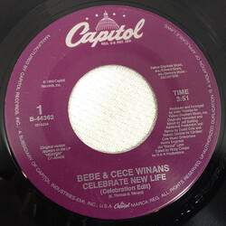 Bebe & Cece Winans Celebrate New Life USED VINYL 7INCH 45 RPM