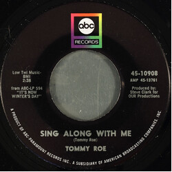 Tommy Roe Sing Along With Me / Nightime USED VINYL 7INCH 45 RPM