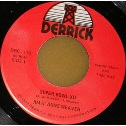 Jim Weaver / Anne Weaver Super Bowl XII USED VINYL 7INCH 45 RPM