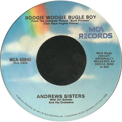 The Andrews Sisters Boogie Woogie Bugle Boy / Rum And Coca-Cola USED VINYL 7INCH 45 RPM