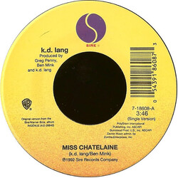 k.d. lang Miss Chatelaine USED VINYL 7INCH 45 RPM
