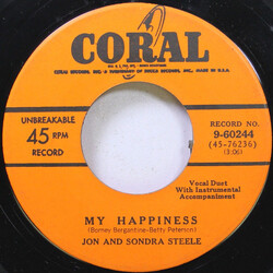 Jon And Sondra Steele My Happiness / I'd Love To Call You My Sweetheart USED VINYL 7INCH 45 RPM