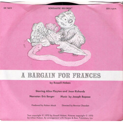 Russell Hoban A Bargain For Frances USED VINYL 7INCH 33 S RPM