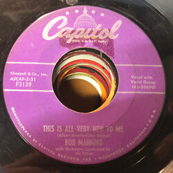 Bob Manning (2) This Is All Very New To Me / What A Wonderful Way To Die USED VINYL 7INCH 45 RPM
