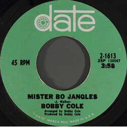 Bobby Cole Mister Bo Jangles USED VINYL 7INCH 45 RPM