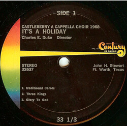 Castleberry A Cappella Choir It's A Holiday USED VINYL 7INCH 33 S RPM
