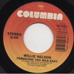 Willie Nelson Forgiving You Was Easy / You Wouldn't Cross The Street (To Say Goodbye) USED VINYL 7INCH 45 RPM STYRENE