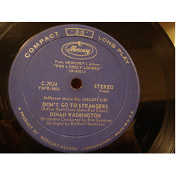 Dinah Washington Don't Go To Strangers USED VINYL 7INCH 33 S RPM EP STEREO