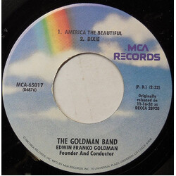 The Goldman Band America The Beautiful / Dixie USED VINYL 7INCH 45 RPM EP REISSUE