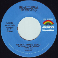 Desert Rose Band Hello Trouble / Homeless USED VINYL 7INCH 45 RPM