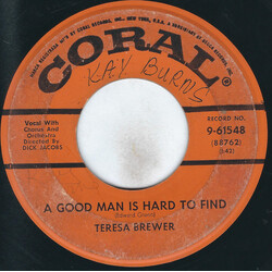 Teresa Brewer A Good Man Is Hard To Find / It's Siesta Time USED VINYL 7INCH 45 RPM