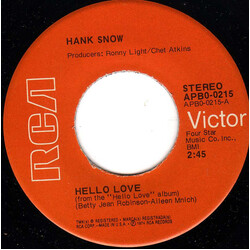 Hank Snow Hello Love USED VINYL 7INCH 45 RPM