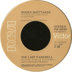 Roger Whittaker The Last Farewell / Paradise USED VINYL 7INCH 45 RPM STEREO