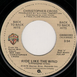 Christopher Cross Ride Like The Wind / Sailing USED VINYL 7INCH 45 RPM STEREO