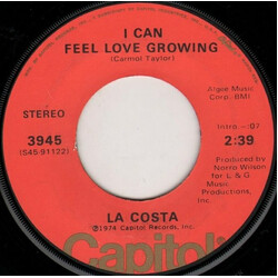 La Costa I Can Feel Love Growing / Get On My Love Train USED VINYL 7INCH 45 RPM