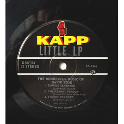 David Rose The Wonderful Music Of David Rose USED VINYL 7INCH 33 S RPM JUKEBOX STEREO