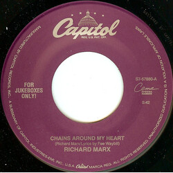 Richard Marx Chains Around My Heart USED VINYL 7INCH 45 RPM JUKEBOX